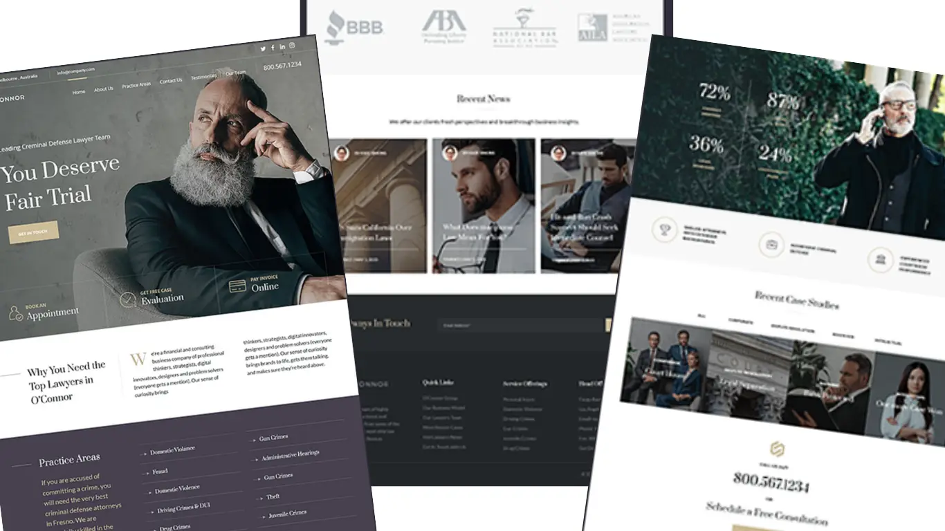 Law firm USP example on landing page