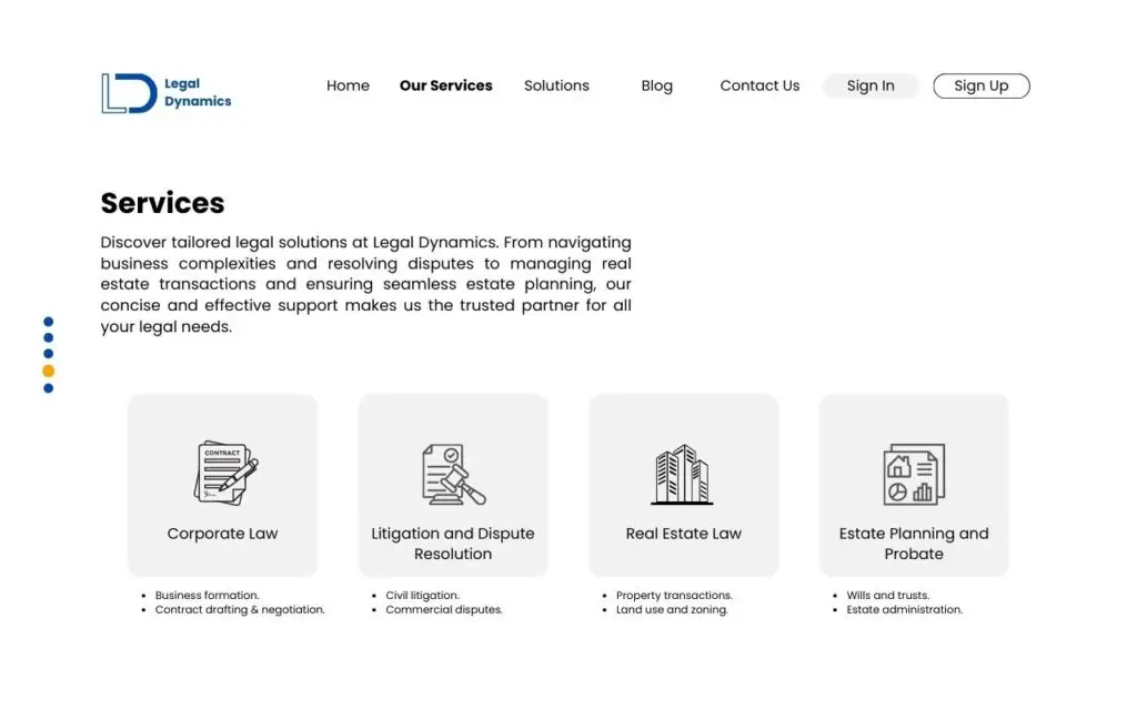 client acquisition through website